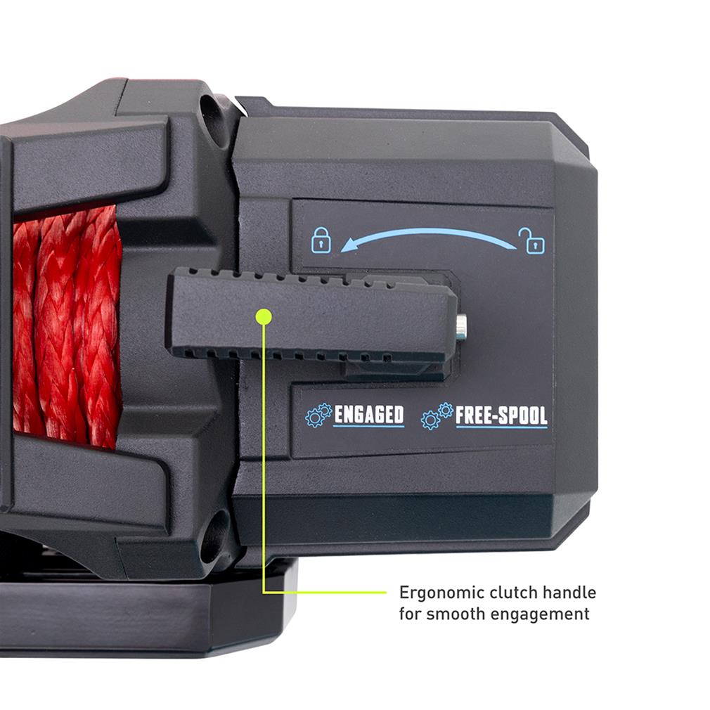 12,000 lbs. Borne Off-Road 12k Winch BNWN-12-SRD Winch, Electric, lb. Rating, 12 V, Hawse Fairlead, 3-Stage Planetary Gear, Red Synthetic Rope, 3/8 in. Diameter, Wired/Wireless Remote, Each thumbnail 9