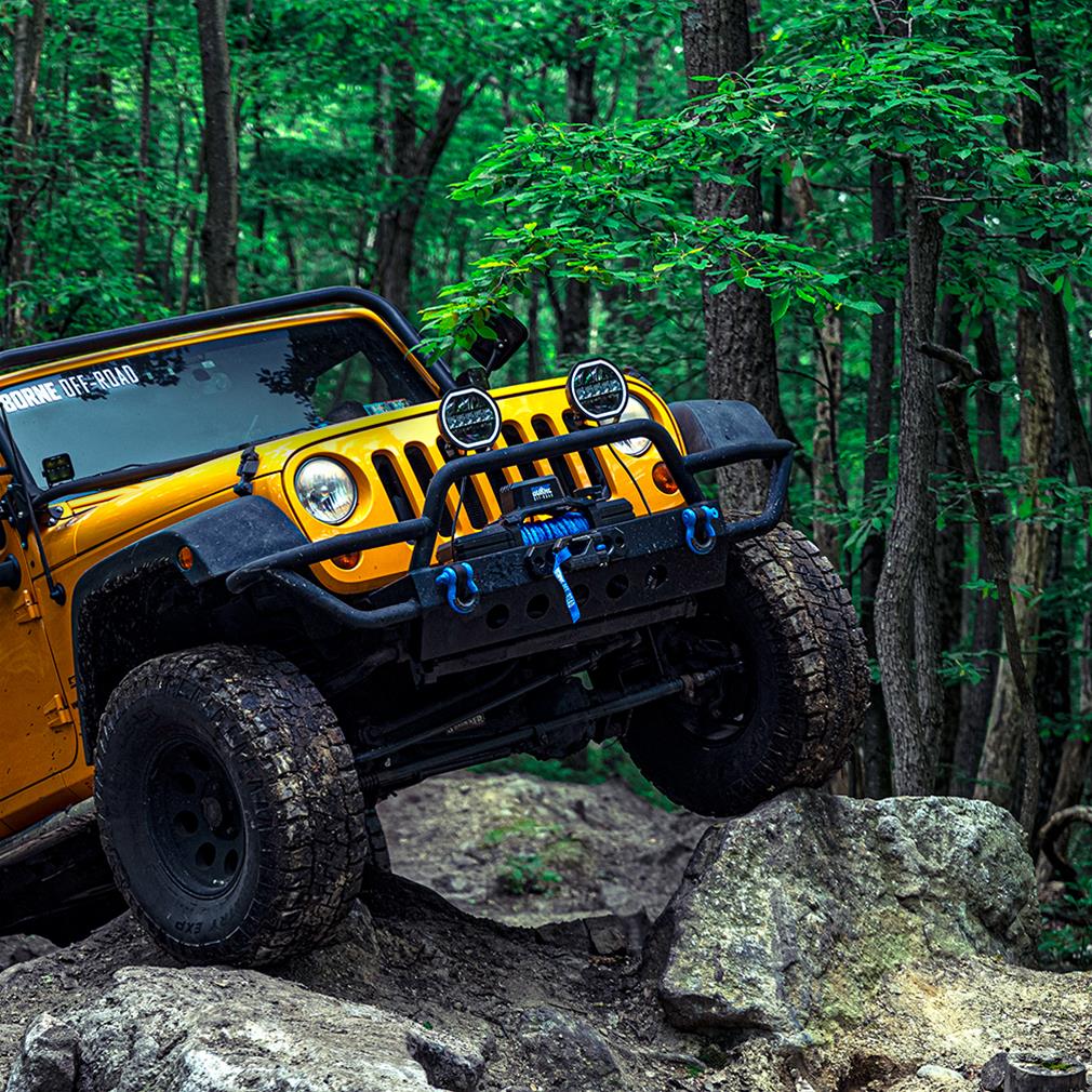 12,000 lbs. Borne Off-Road 12k Winch BNWN-12-SBL Winch, Electric, lb. Rating, 12 V, Hawse Fairlead, 3-Stage Planetary Gear, Blue Synthetic Rope, 3/8 in. Diameter, Wired/Wireless Remote, Each thumbnail 2
