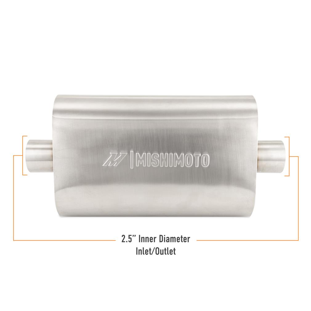 Mishimoto Universal Resonator with 2.5in Inlet/Outlet - Brushed thumbnail 2