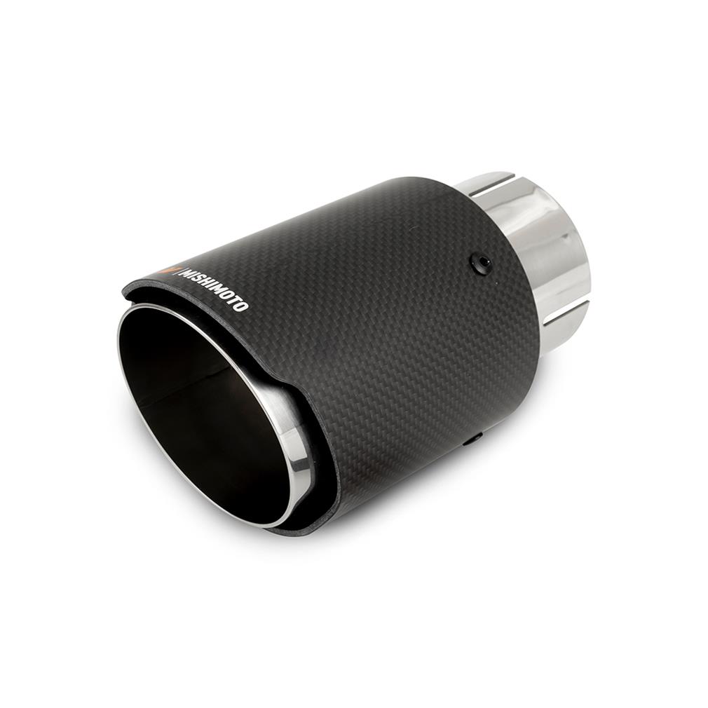 Mishimoto Carbon Fiber Muffler Tip 3in Inlet 4in Outlet Polished thumbnail 3