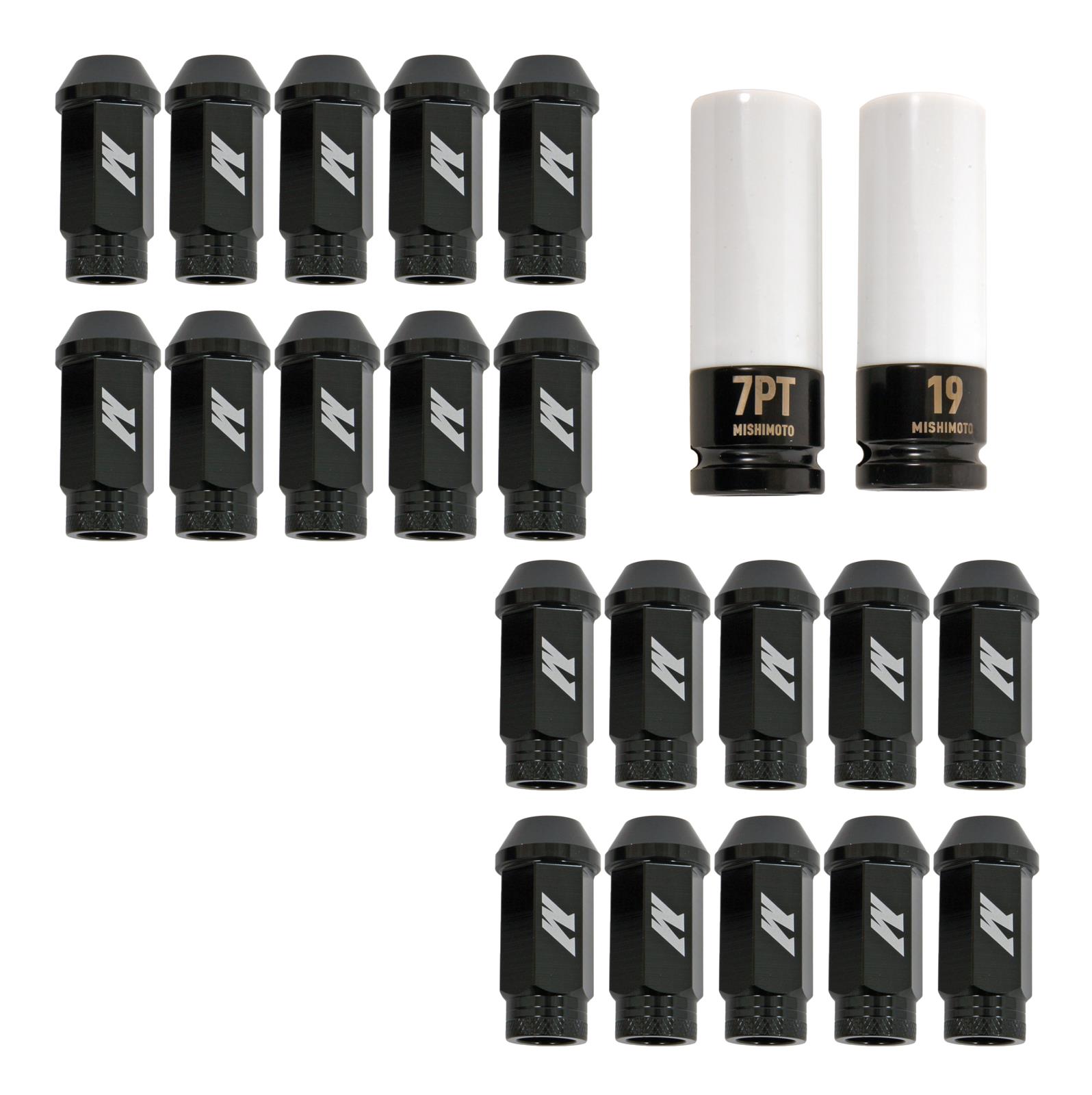 むつみ Mishimoto MMLG-15-20LBK Mishimoto Aluminum Locking Lug Nuts