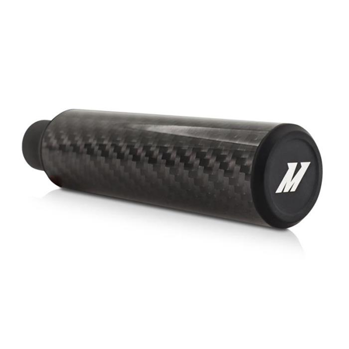 Mishimoto Lightweight Carbon Fiber Shift Knobs MMSK-CFC-125 Knobs, Ultra Lightweight, Fiber, Gloss, Cylindrical Style, Logo, 125mm Tall, Universal, Each
