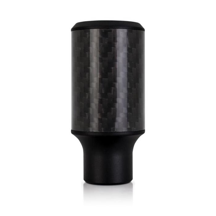 Mishimoto Lightweight Carbon Fiber Shift Knobs MMSK-CFC-65 Knobs, Ultra Lightweight, Fiber, Gloss, Cylindrical Style, Logo, 65mm Tall, Universal, Each