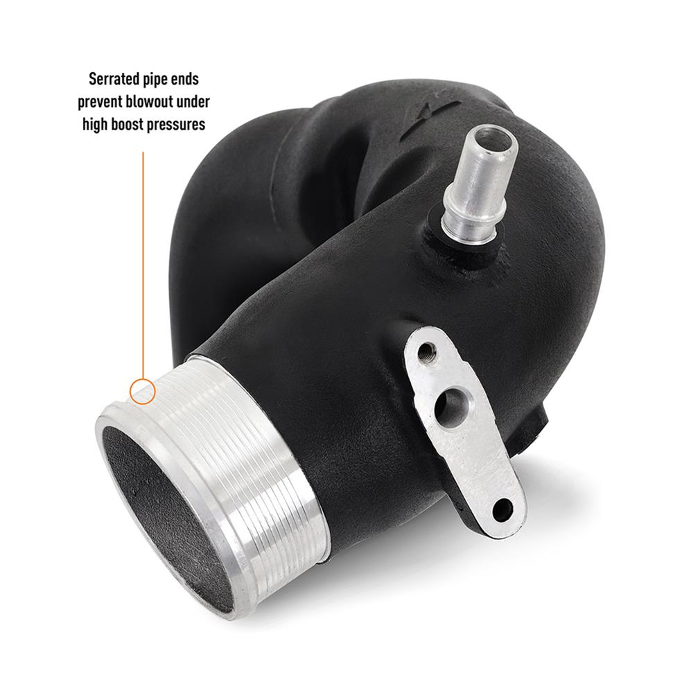 Mishimoto 2021+ Ford Bronco 2.7L High-Mount Intercooler Pipe Upgrade Kit - Wrinkle Black thumbnail 2