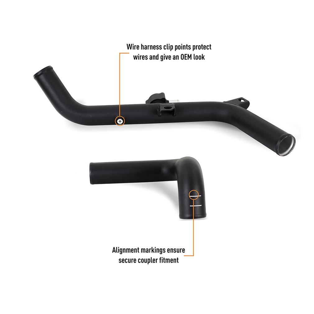 Mishimoto 2021+ Ford Bronco 2.7L High-Mount Intercooler Pipe Upgrade Kit - Wrinkle Black thumbnail 7