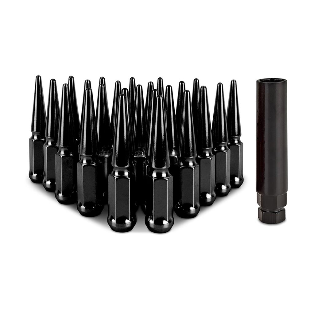 Mishimoto MMLG-SP1415-24BK Mishimoto Spiked Lug Nuts | Summit Racing
