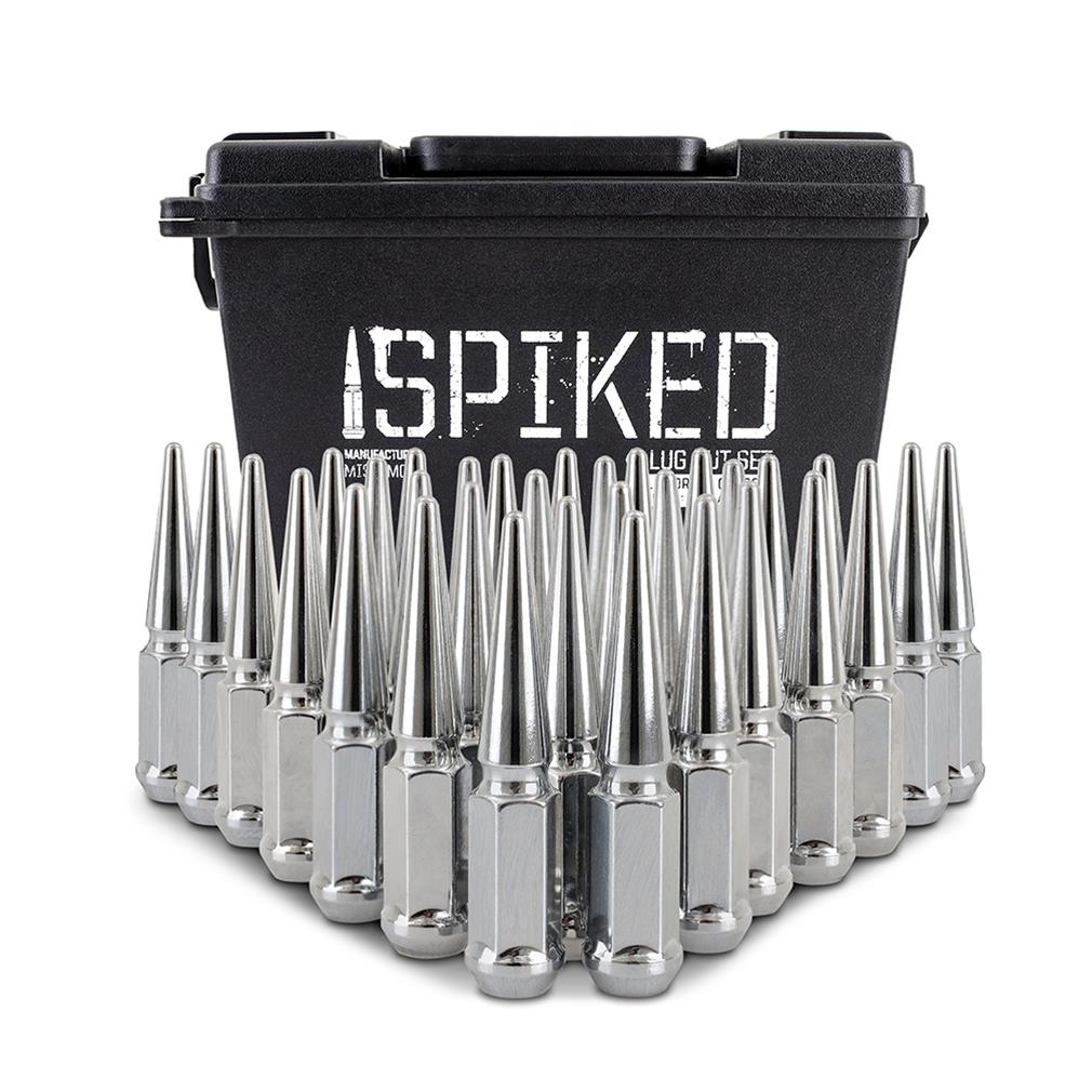 みち Mishimoto MMLG-SP1415-32CH Mishimoto Spiked Lug Nuts | Summit Racing