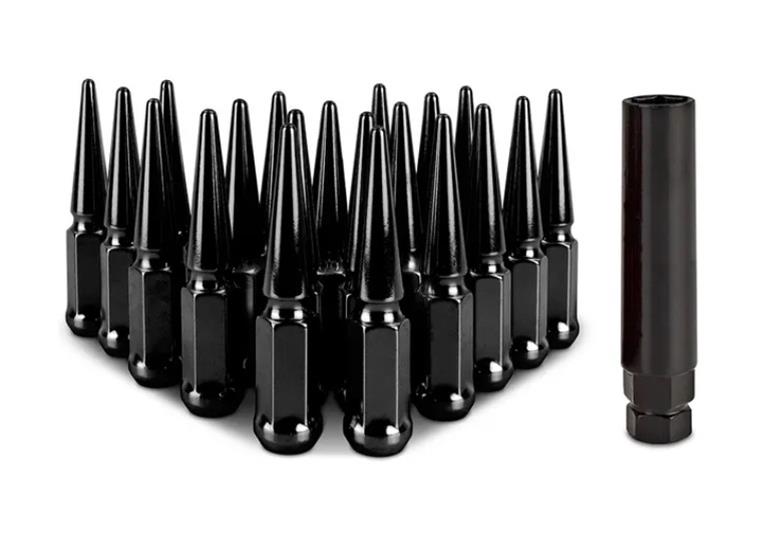 Mishimoto MMLG-SP1415-24BK Mishimoto Spiked Lug Nuts | Summit Racing