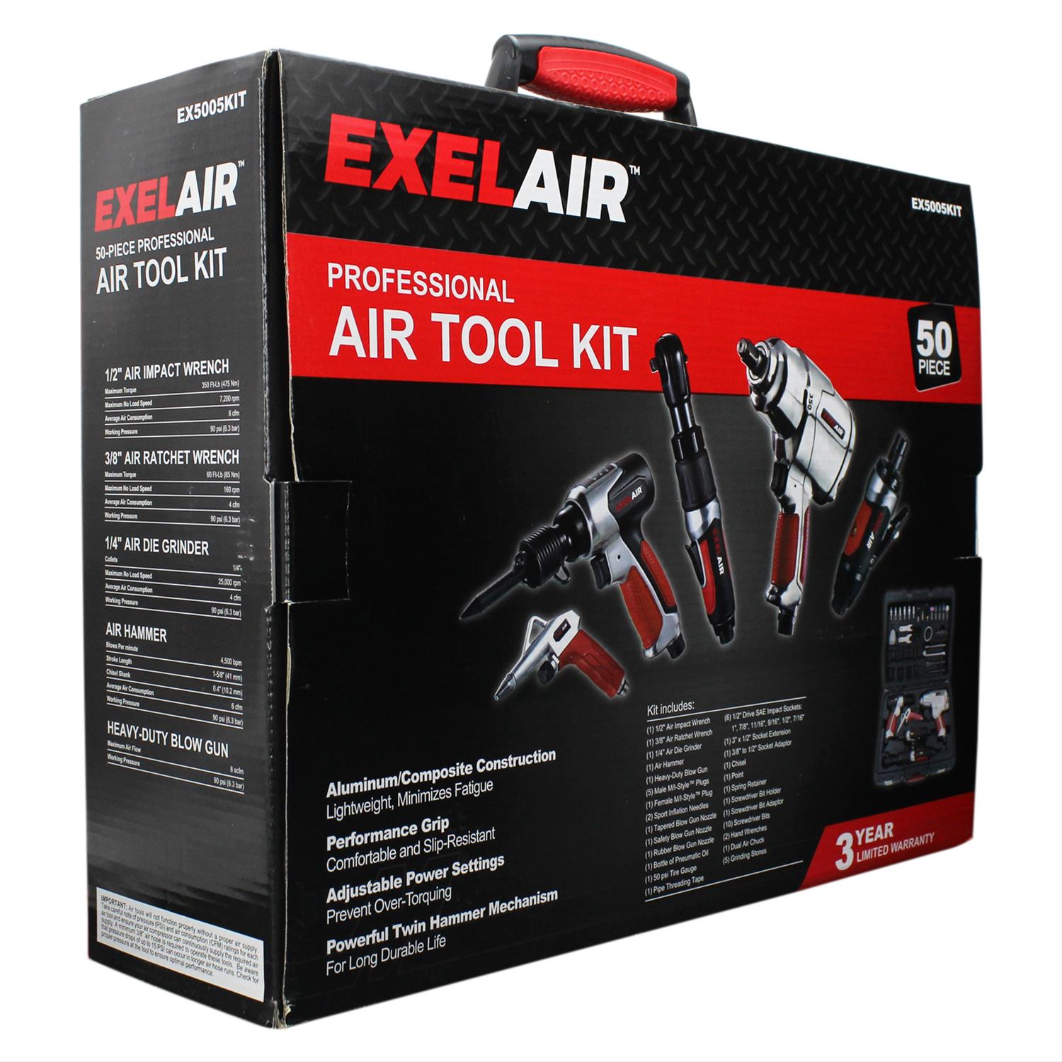 EXELAIR 50-Piece Professional Air Tool Accessory Kit by Milton EXELAIR 50-Piece Professional Air Tool Accessory Kit by Milton