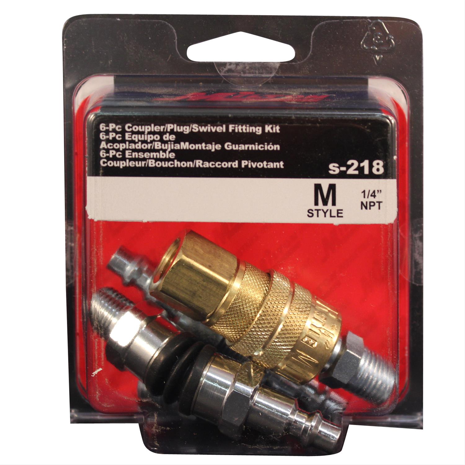 Milton Industries S-218 Milton M-Style Swivel Coupler and Plug Kits ...