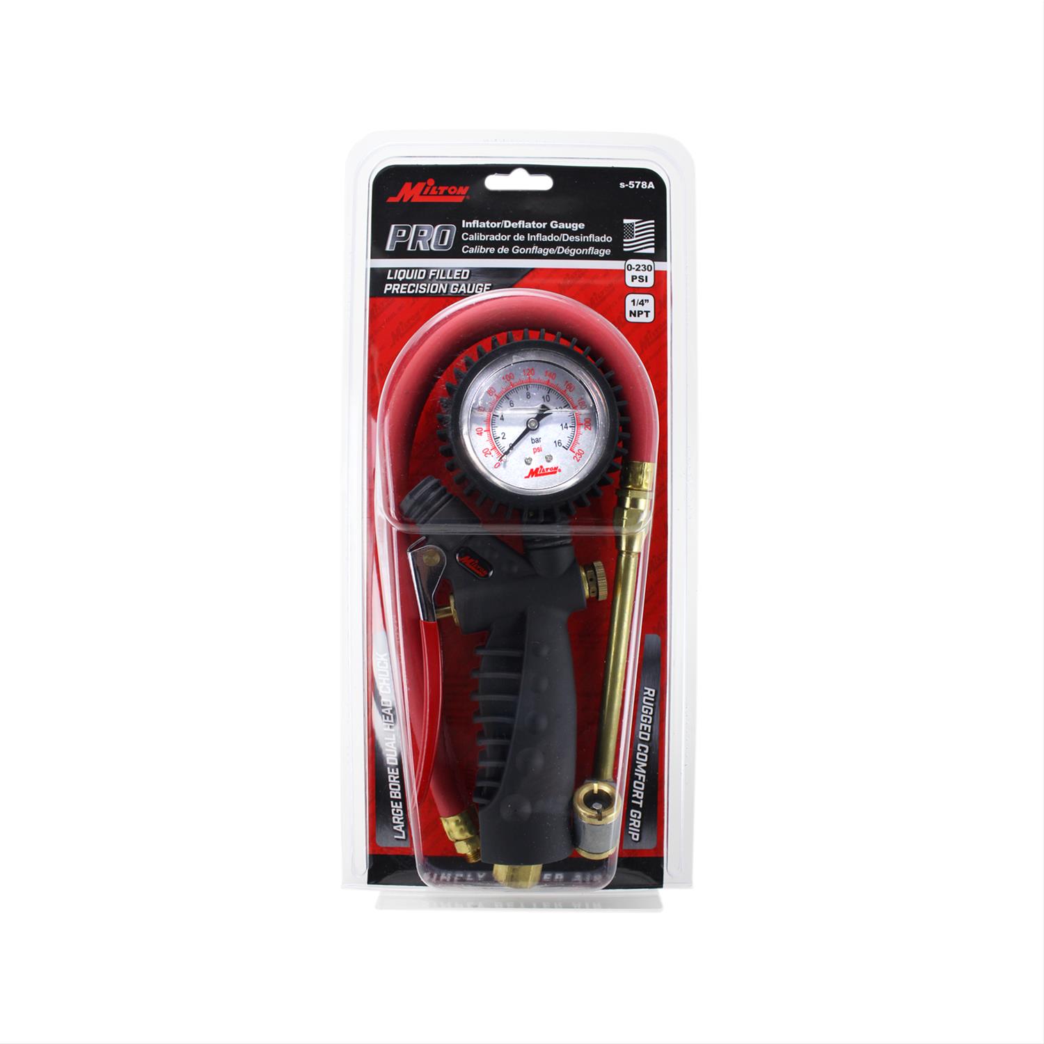 Milton Industries S578A Milton Pro Pistol Grip Analog Tire Pressure