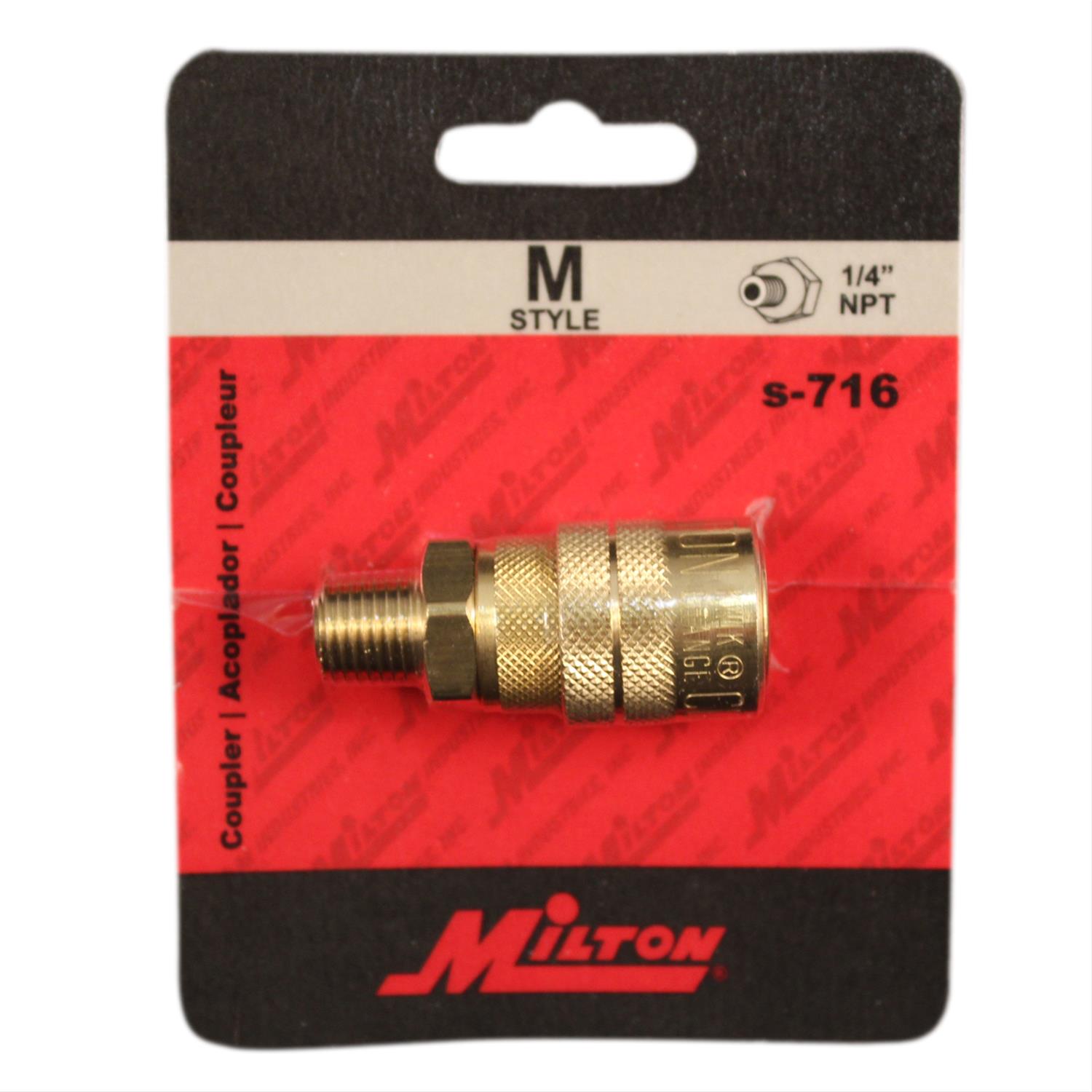 Milton Industries S 716 Milton M Style Air Couplers Summit Racing 