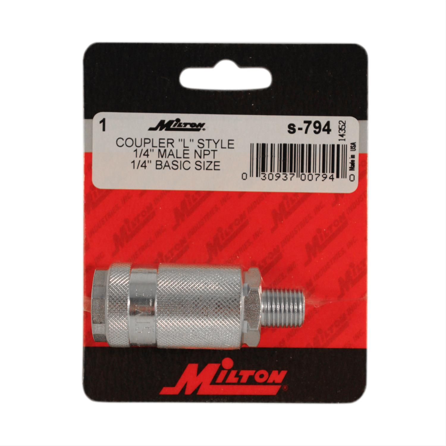 Milton Industries S 794 Milton L Style Air Couplers Summit Racing 