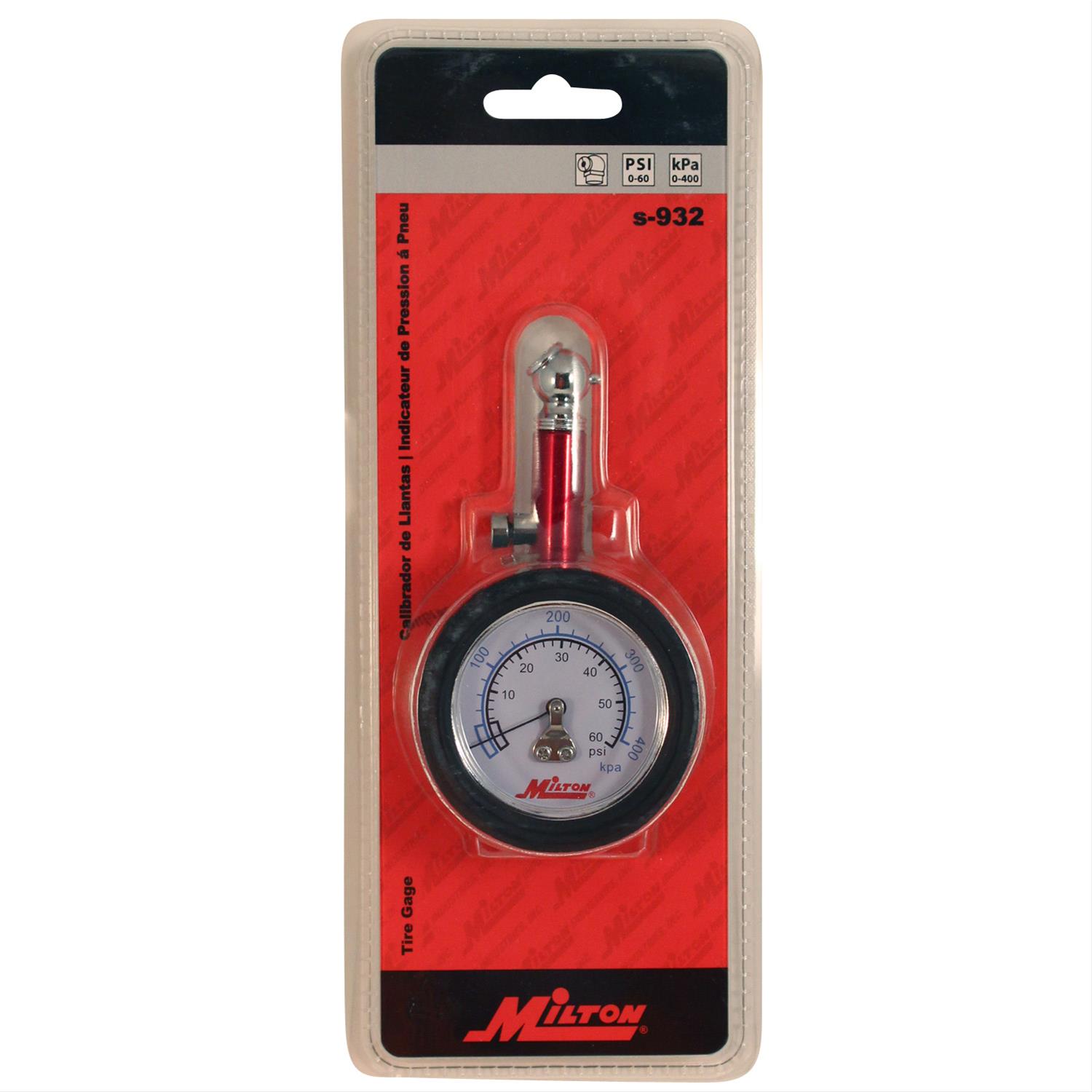Milton Industries S932 Milton SingleHead Dial Tire Pressure Gauges