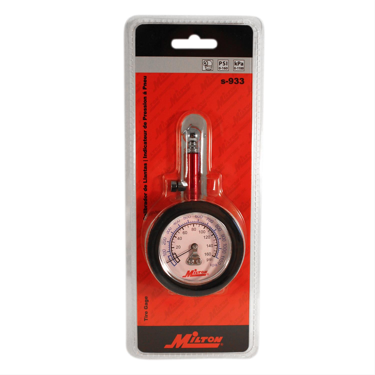 Milton Industries S933 Milton SingleHead Dial Tire Pressure Gauges