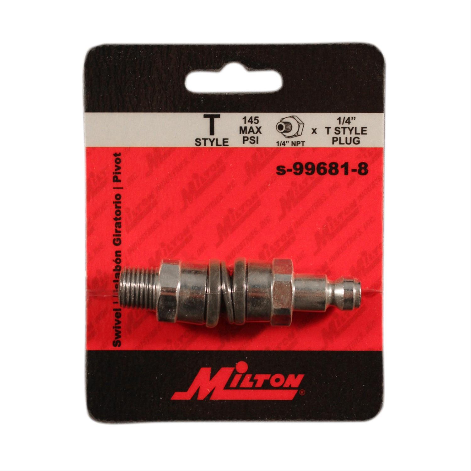 ‪ꪔ̤̮i‪ꪔ̤̮i　0418 Milton Industries S-99681-8 Milton T-Style Swivel Hose Fittings