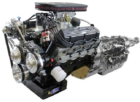BluePrint Builder Series 347W/415HP Mustang Edition EFI Crate Engine and TKX Transmission Combos B347FKB4R7M 347c.i. Series, Fuel Injected, 4R70W Automatic w/Black Pulley Kit. Incl. 30 month / warranty & Dyno