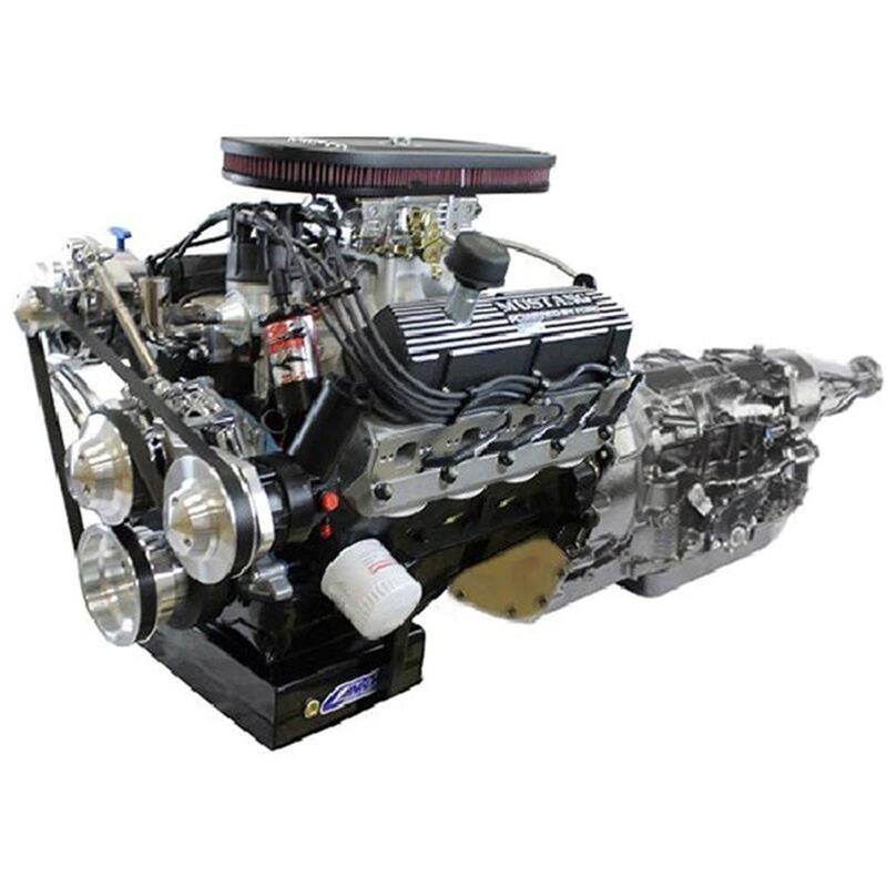 BluePrint Engines Engine and Transmission Combos B347K4R7M 347c.i. Mustang Edition Builder Series, Carbureted, 4R70W Automatic w/Polished Pulley Kit. Incl. 30 month / 50,000 warranty & Dyno