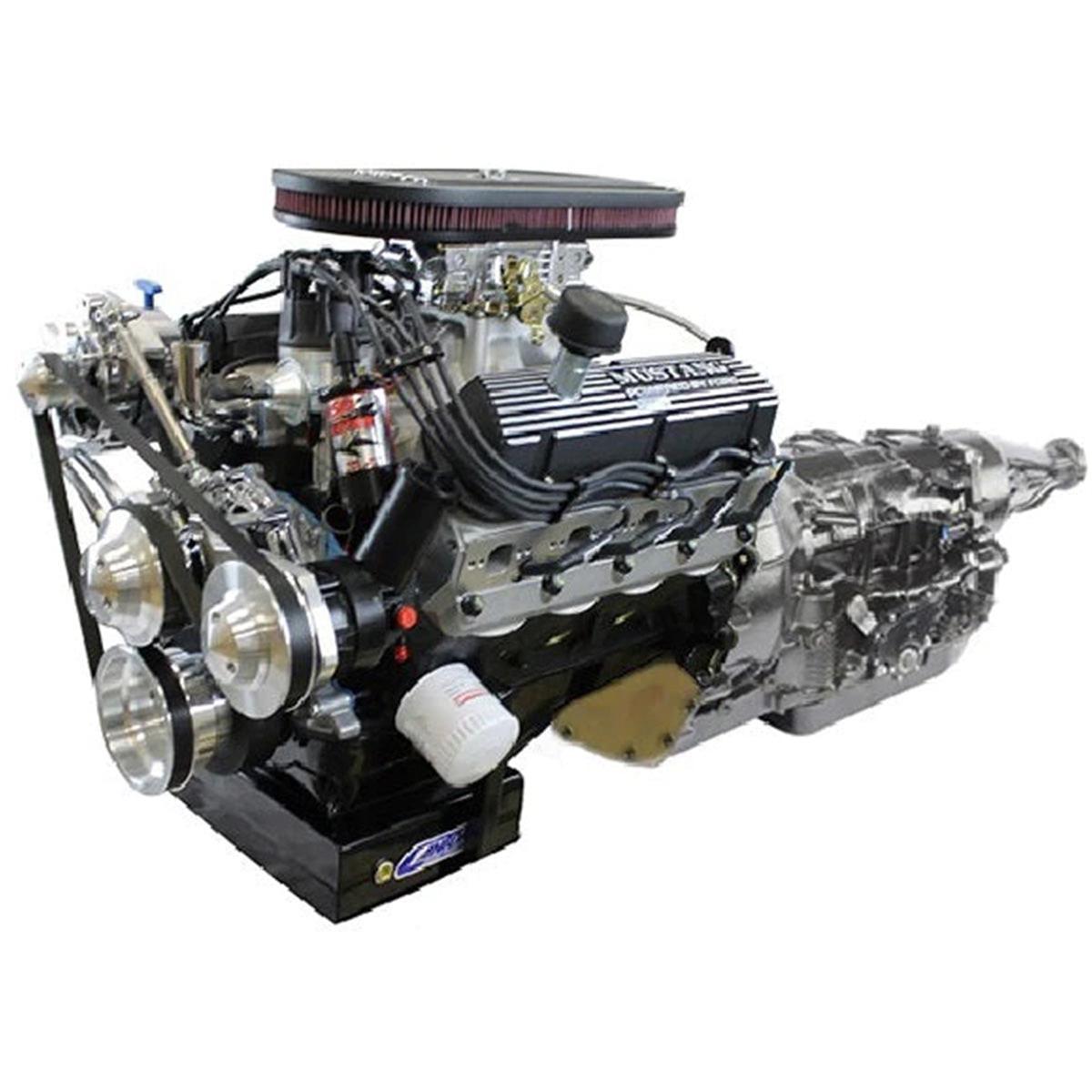 BluePrint Engines Engine and Transmission Combos B347KB4R7M 347c.i. Mustang Edition Builder Series, Carbureted, 4R70W Automatic w/Black Pulley Kit. Incl. 30 month / 50,000 warranty & Dyno