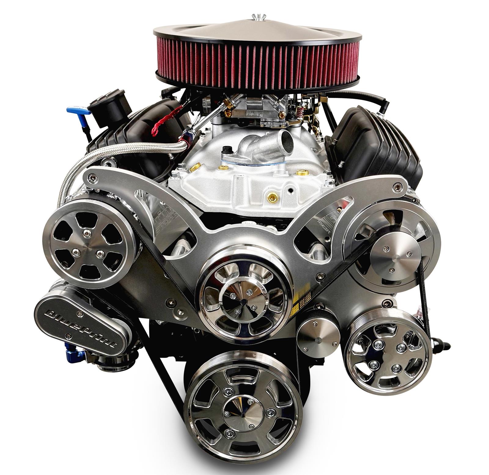 BluePrint Engines Engine and Transmission Combos B383K4WD 383 c.i. Truck Edition Builder Series, Carbureted, 700R4 Automatic 4WD Ready w/Polished Pulley Kit. Incl. 30 month/50,000 warranty & Dyno
