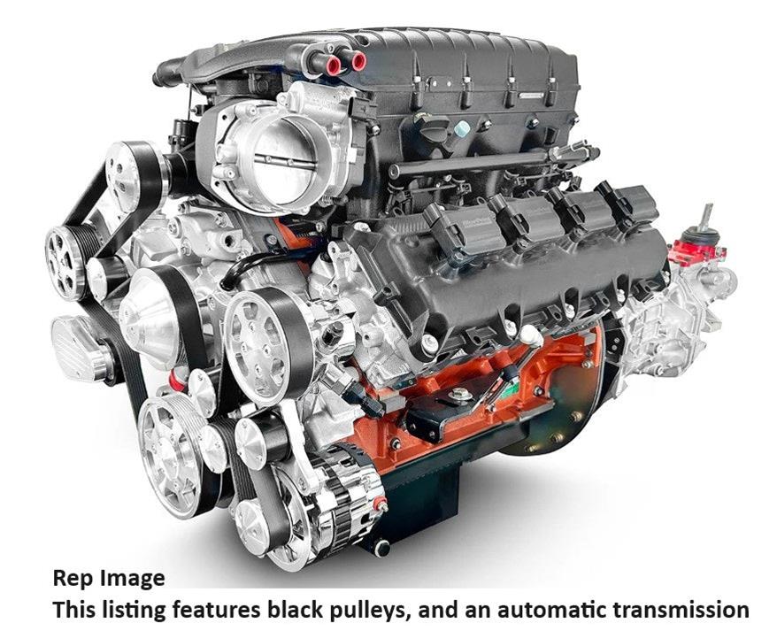 BluePrint Builder Series 426/872HP Supercharged Crate Engine and 4L80E Trans Combos B426SCTKB4L8 426 c.i. Standard Edition Series, Supercharged, Automatic Transmission /w Black Pulley Kit. Incl. 30 month/50,000 warranty & Dyno