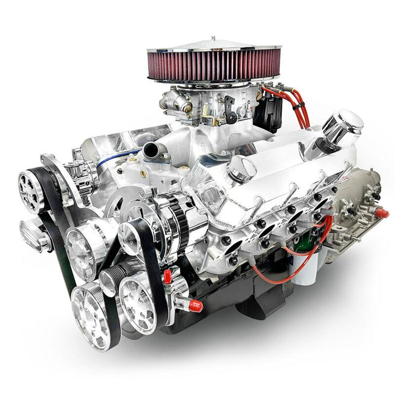 BluePrint Builder Series 598/741HP Standard Edition Carbureted Crate Engine and 4L80E Trans Combos B598K4L8 598 c.i. Series, Carbureted, Automatic Transmission /w Polished Pulley Kit. Incl. 30 month/50,000 warranty & Dyno