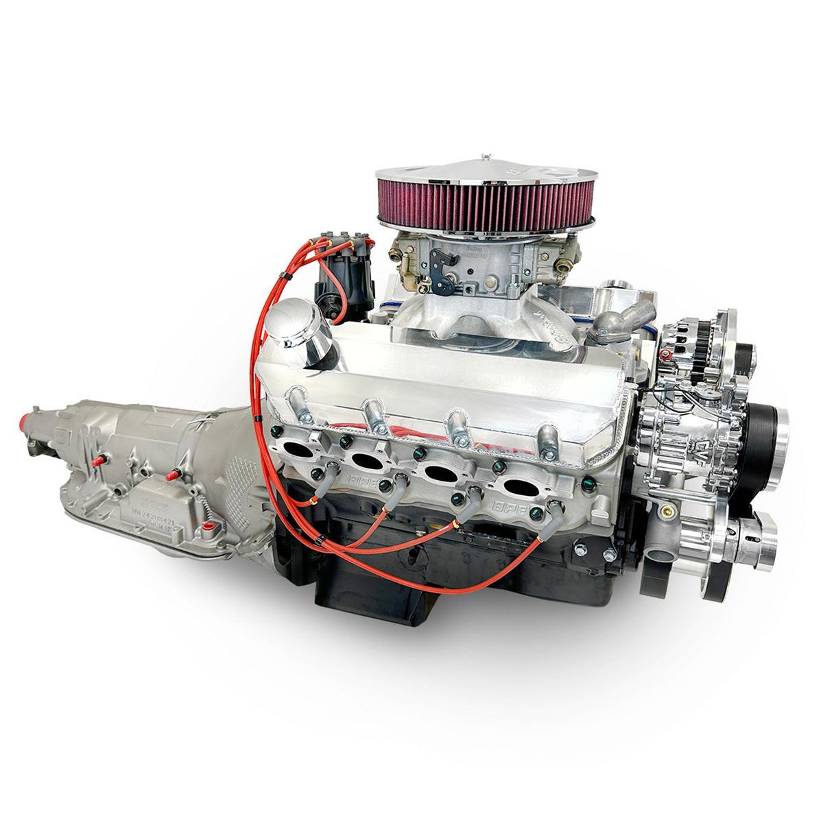 BluePrint Builder Series 598/741HP Standard Edition Carbureted Crate Engine and 4L80E Trans Combos B598KB4L8 598 c.i. Series, Carbureted, Automatic Transmission /w Black Pulley Kit. Incl. 30 month/50,000 warranty & Dyno thumbnail 3