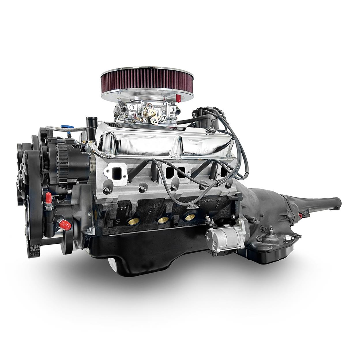 BluePrint Builder Series 408/465HP Standard Edition Carbureted Crate Engine/A727 Transmission Combos BC408KB727 427 c.i. Series, Carbureted, 727 Automatic w/ Black Pulley Kit. Incl. 30 month/50,000 warranty & Dyno thumbnail 3