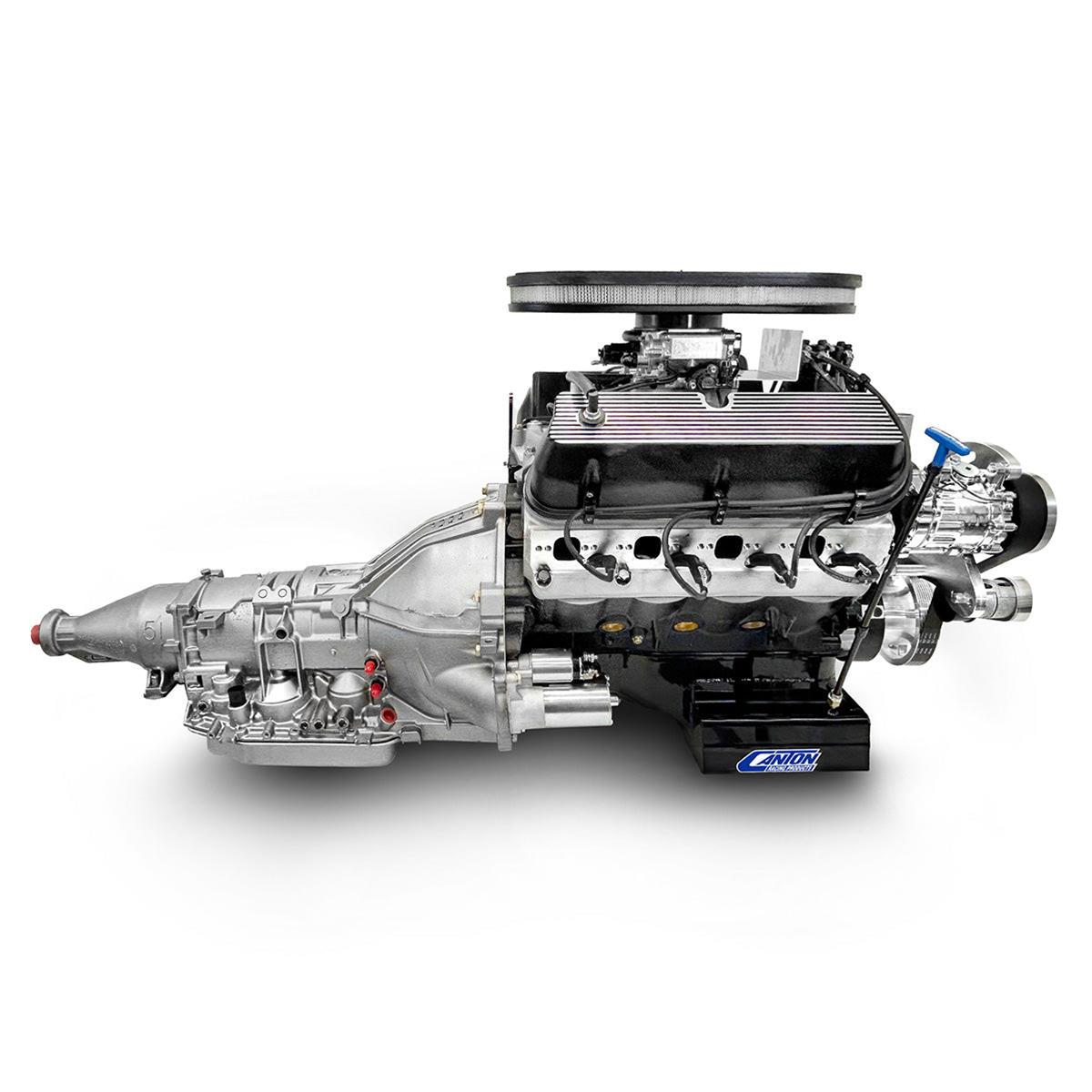 BluePrint Builder Series 427W/541HP Cobra Edition Carbureted Crate Engine and 4R70W Trans Combos BF427K4R7C 427 c.i. Series, Carbureted, Automatic Transmission w/Polished Pulley Kit. Incl. 30 months/50,000 warranty & Dyno thumbnail 4