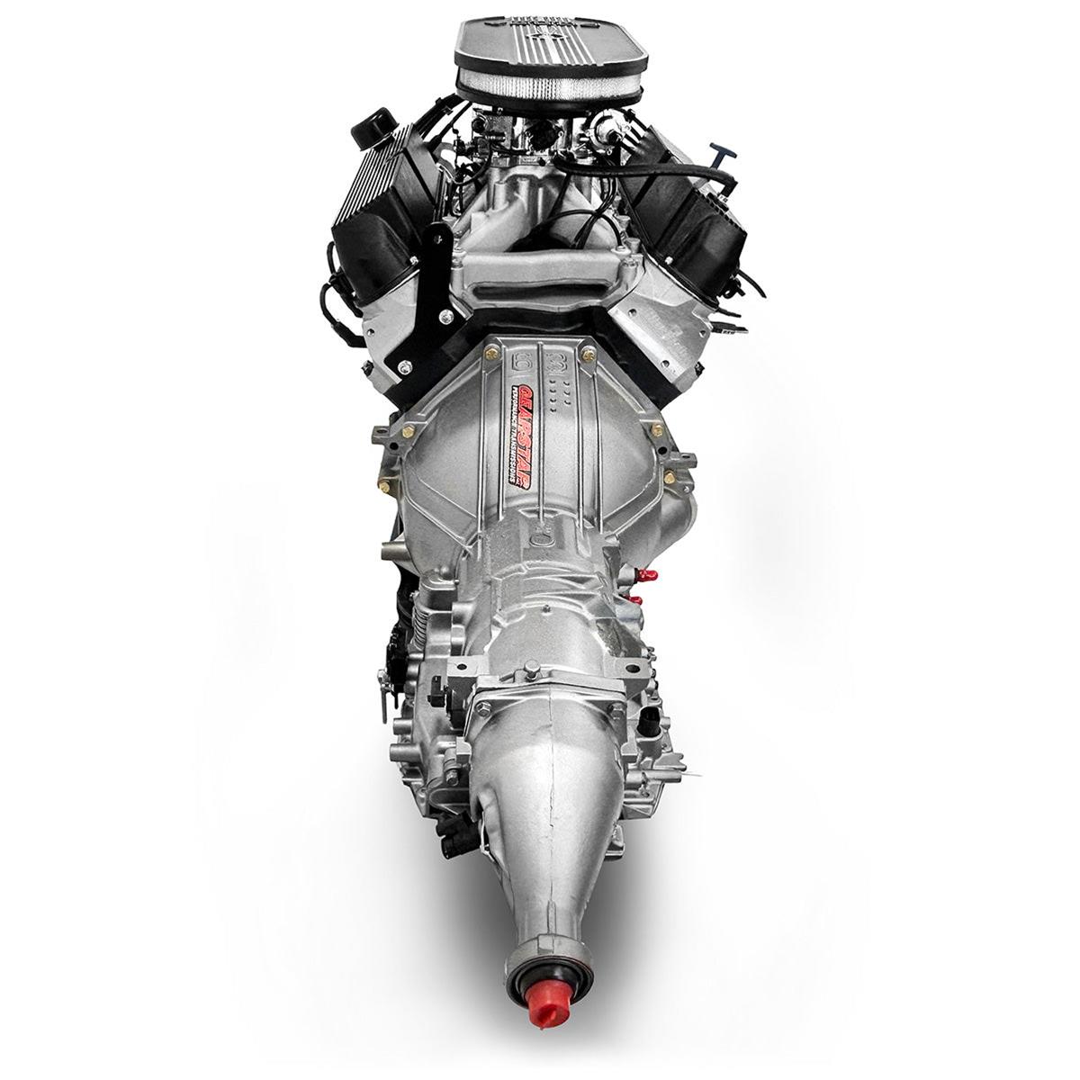 BluePrint Builder Series 427W/541HP Cobra Edition Carbureted Crate Engine and 4R70W Trans Combos BF427K4R7C 427 c.i. Series, Carbureted, Automatic Transmission w/Polished Pulley Kit. Incl. 30 months/50,000 warranty & Dyno thumbnail 6
