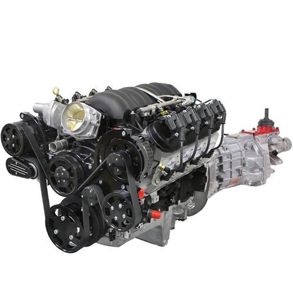 BluePrint Builder Series LS376/530HP Standard Edition EFI Crate Engine and T56 Trans Combos BLS3763KBT56 376 c.i. LS Iron Block Edition, Fuel Injected, Manual Transmission w/ Black Pulley Kit
