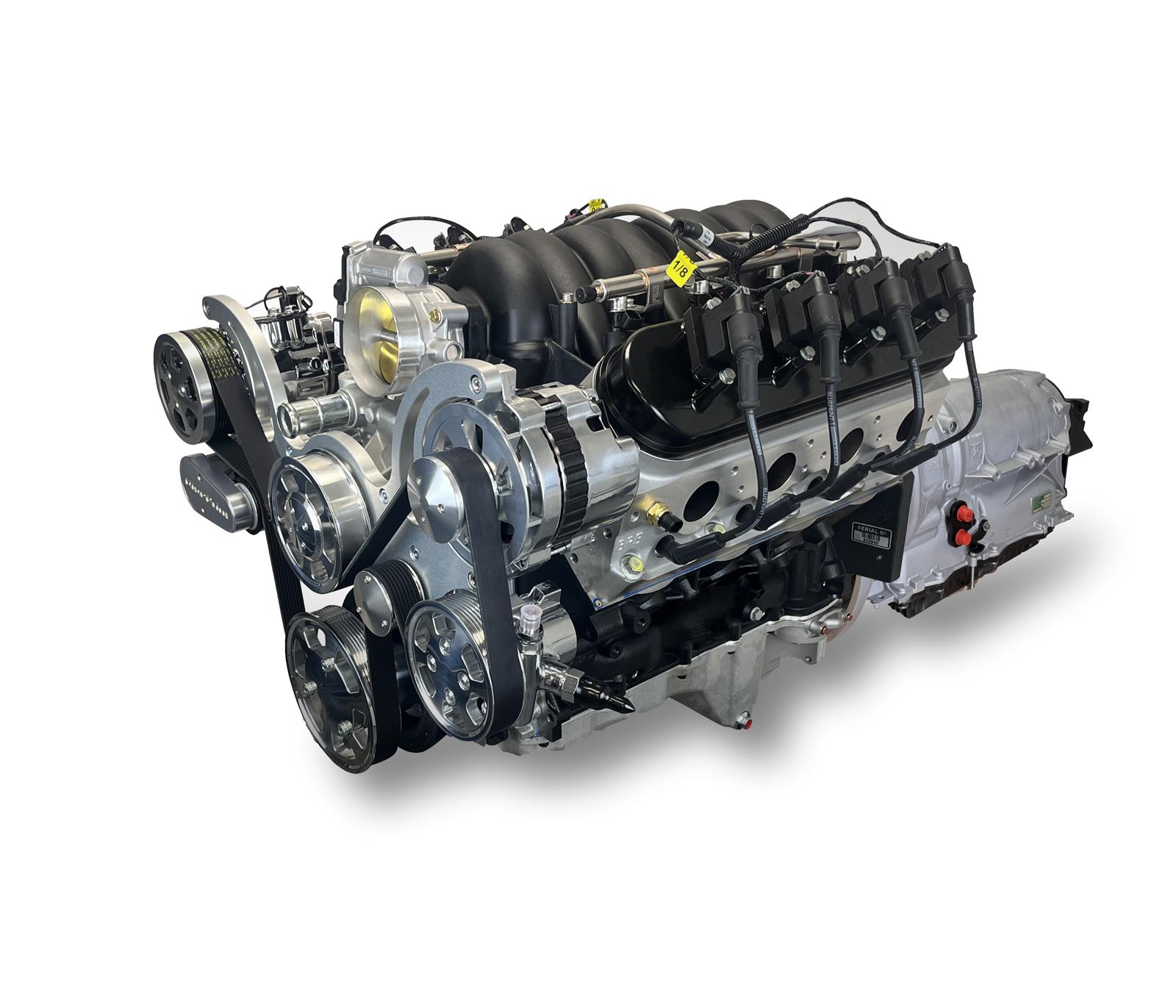 BluePrint Engines Engine and Transmission Combos BLS3763KZF 376 c.i. GM LS Compatible Builder Series - Standard Edition - Fuel Injected - ZF Automatic - Polished Pulley Kit