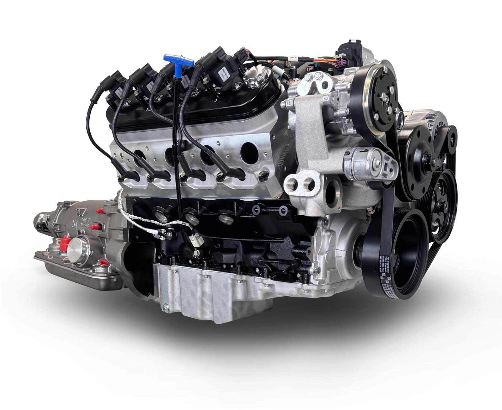 BluePrint Builder Series LS376/530HP Standard Edition EFI Crate Engine and 4L65/70E Trans Combos BLS3768K4L7 376 c.i. LS Iron Block Edition, Fuel Injected, Automatic Transmission w/ Polished Pulley Kit thumbnail 3