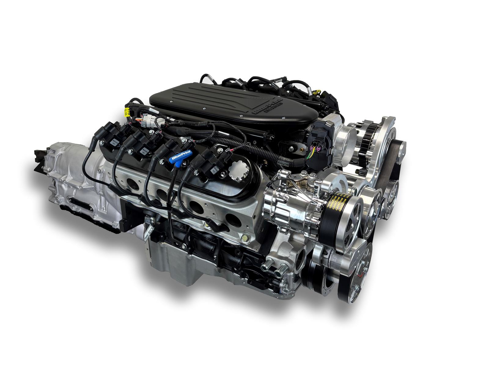 BluePrint Engines Engine and Transmission Combos BLS3768KZF 376 c.i. GM LS Compatible Builder Series - Standard Edition - Fuel Injected - ZF Automatic - Polished Pulley Kit thumbnail 2