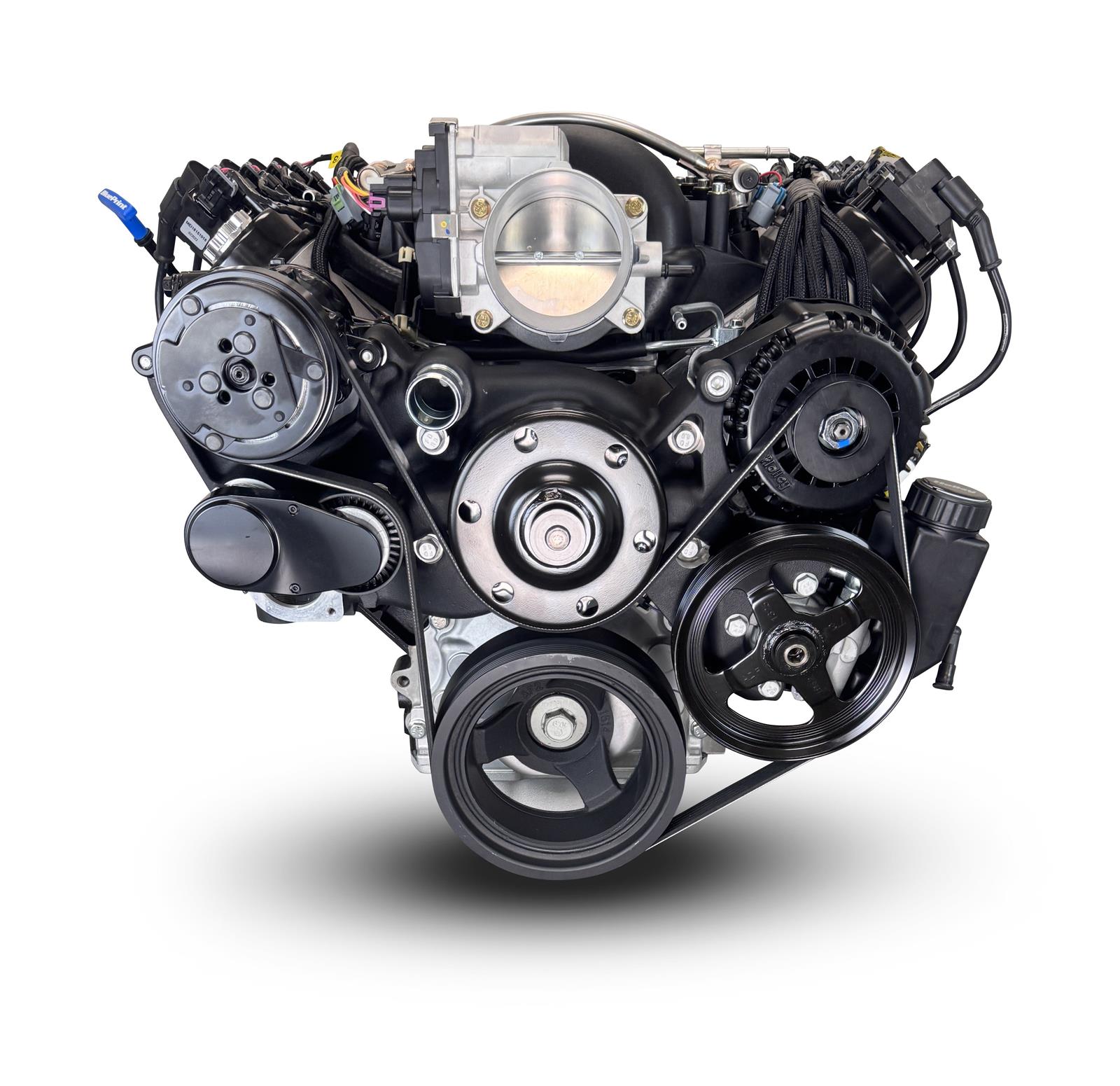 BluePrint Engines Engine and Transmission Combos BLS4273KB4L7 427 c.i. LS Builder Series Iron Block Standard Edition, Fuel Injected, 4L65/70E Automatic w/ Black Pulley Kit thumbnail 3