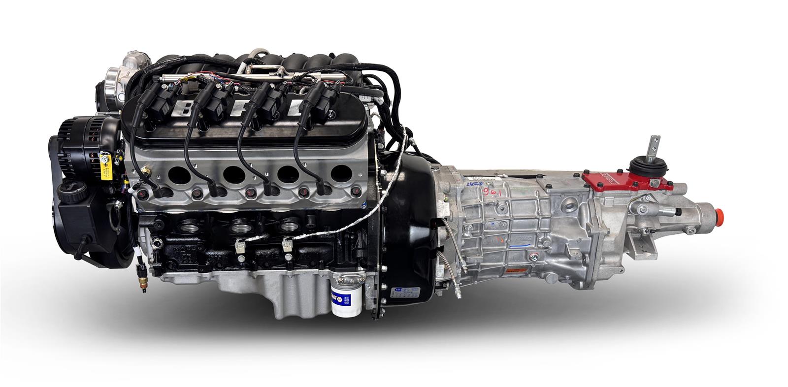 BluePrint Builder Series LS427/605HP Standard Edition EFI Crate Engine and T56 Transmission Combos BLS4273KBT56 427 c.i. LS Iron Block Edition, Fuel Injected, Manual w/ Black Pulley Kit thumbnail 4