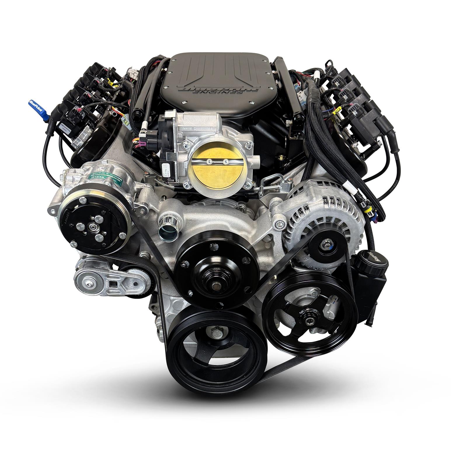 BluePrint Builder Series LS427/585HP Standard Edition EFI Crate Engine and 4L65/70E Trans Combos BLS4278K4L7 427 c.i. LS Iron Block Edition, Fuel Injected, Automatic Transmission w/ Polished Pulley Kit thumbnail 3