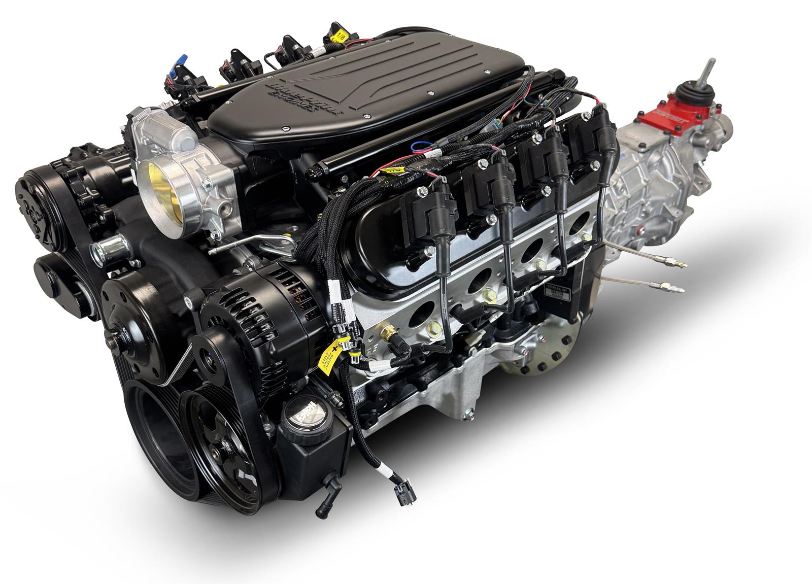 BluePrint Builder Series LS427/585HP Standard Edition EFI Crate Engine and T56 Transmission Combos BLS4278KBT56 427 c.i. LS Iron Block Edition, Fuel Injected, Manual w/ Black Pulley Kit thumbnail 6