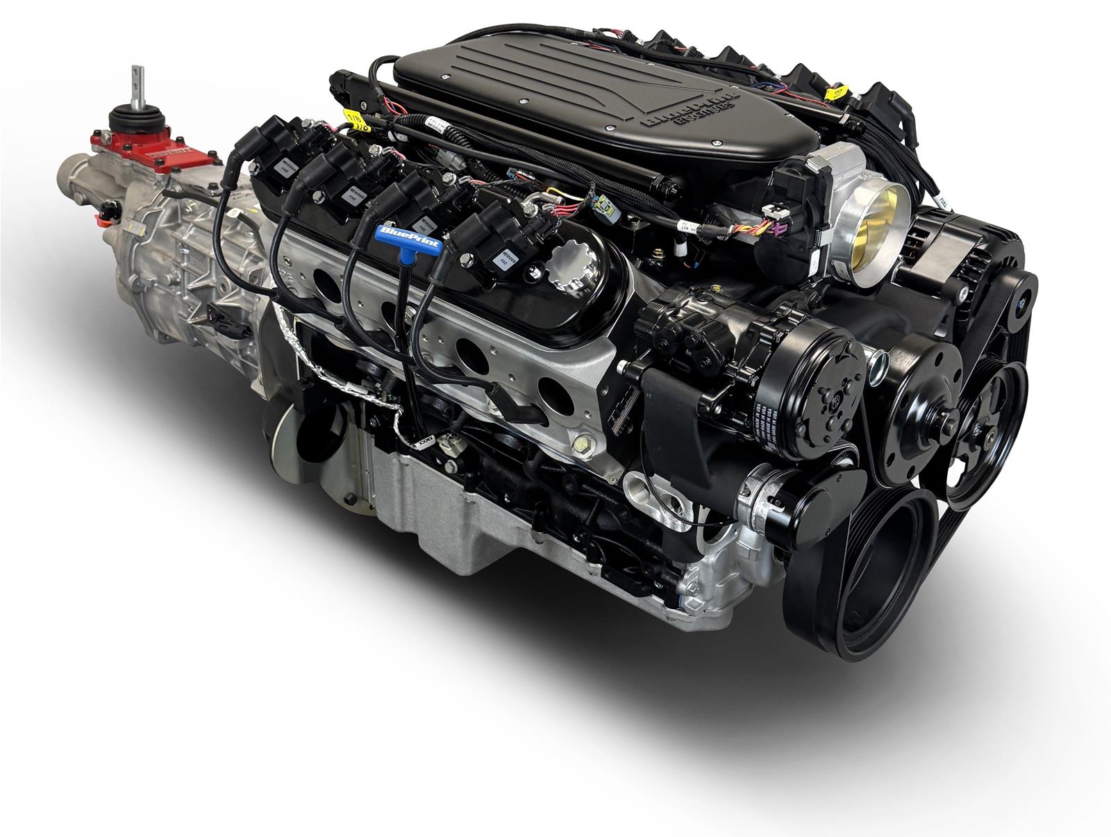 BluePrint Builder Series LS427/585HP Standard Edition EFI Crate Engine and T56 Transmission Combos BLS4278KBT56 427 c.i. LS Iron Block Edition, Fuel Injected, Manual w/ Black Pulley Kit thumbnail 2