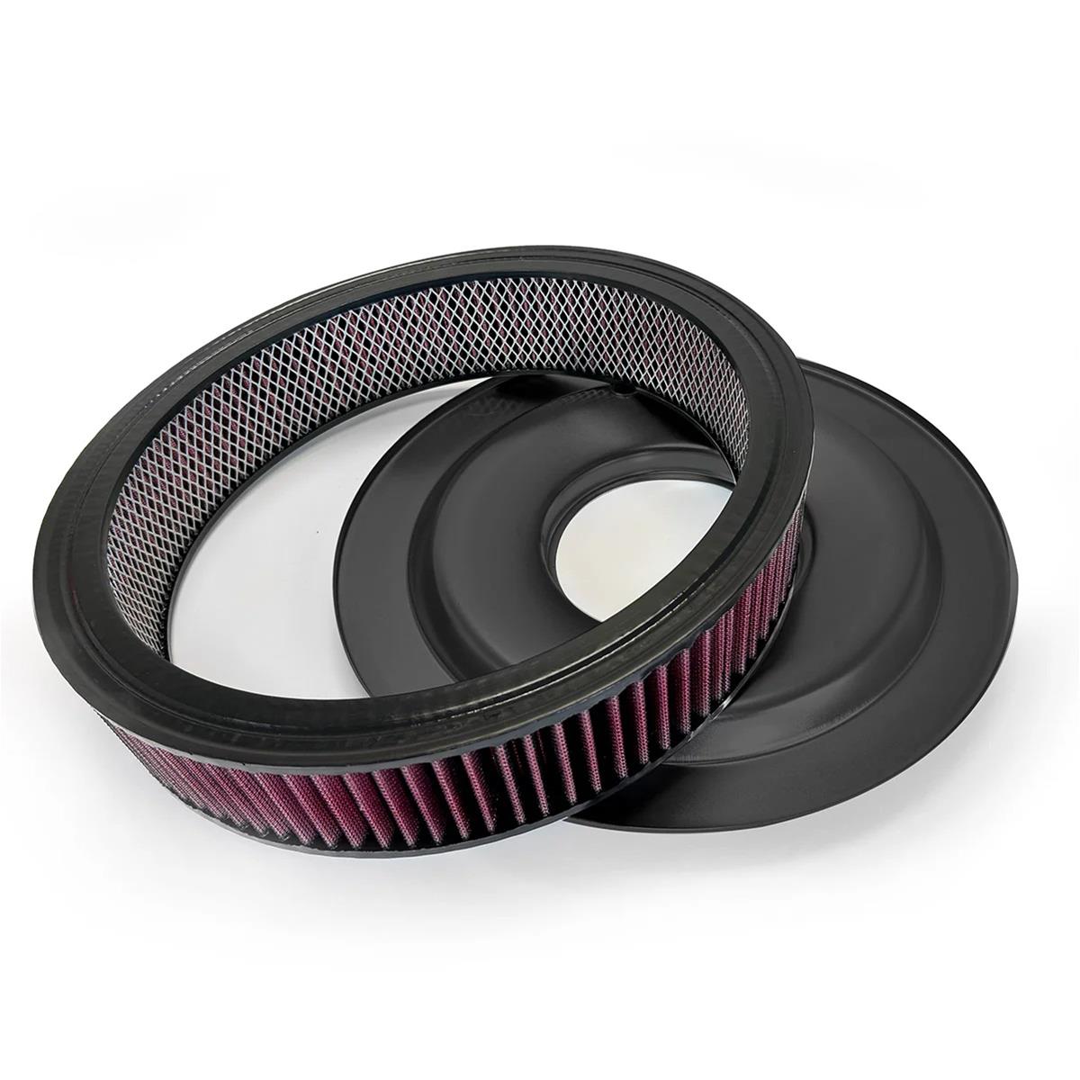 BluePrint Engines Air Cleaners BPP143BK Cleaner 14" Black Cleaner w/ Flat Base - Black