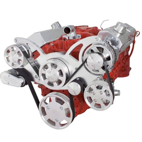 BluePrint Engines Accessory Drive Systems BPP350FDPS4 SBC FRONT ACCESSORY DRIVE, FULL SERPENTINE W/ ALT, PS, WP, BRACKETS, BOLTS