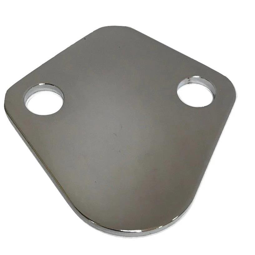 BluePrint Engines Fuel Pump Block-Off Plates BPP42473 Plate, Steel, Chrome Plated, Chevy, Chrysler, Ford, Dodge, Plymouth, Each