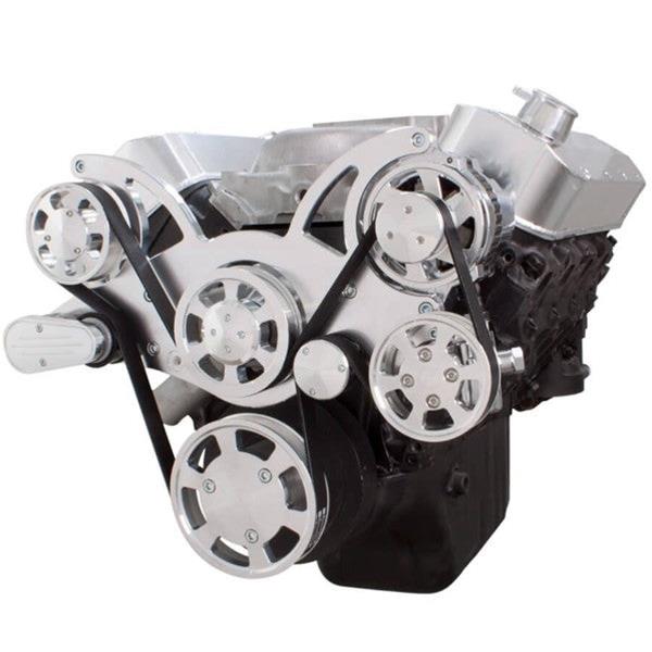 BluePrint Engines Accessory Drive Systems BPP454FDPS4 BBC (STD/TALL DECK) FRONT ACCESSORY DRIVE, FULL SERPENTINE W/ ALT, PS, WP, BRACKETS, BOLTS
