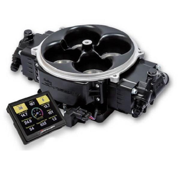 BluePrint Engines Fuel Injection Systems BPP550842 HOLLEY SUPER SNIPER 4500 EFI, SELF TUNING, POWER ADDER, BLACK FINISH