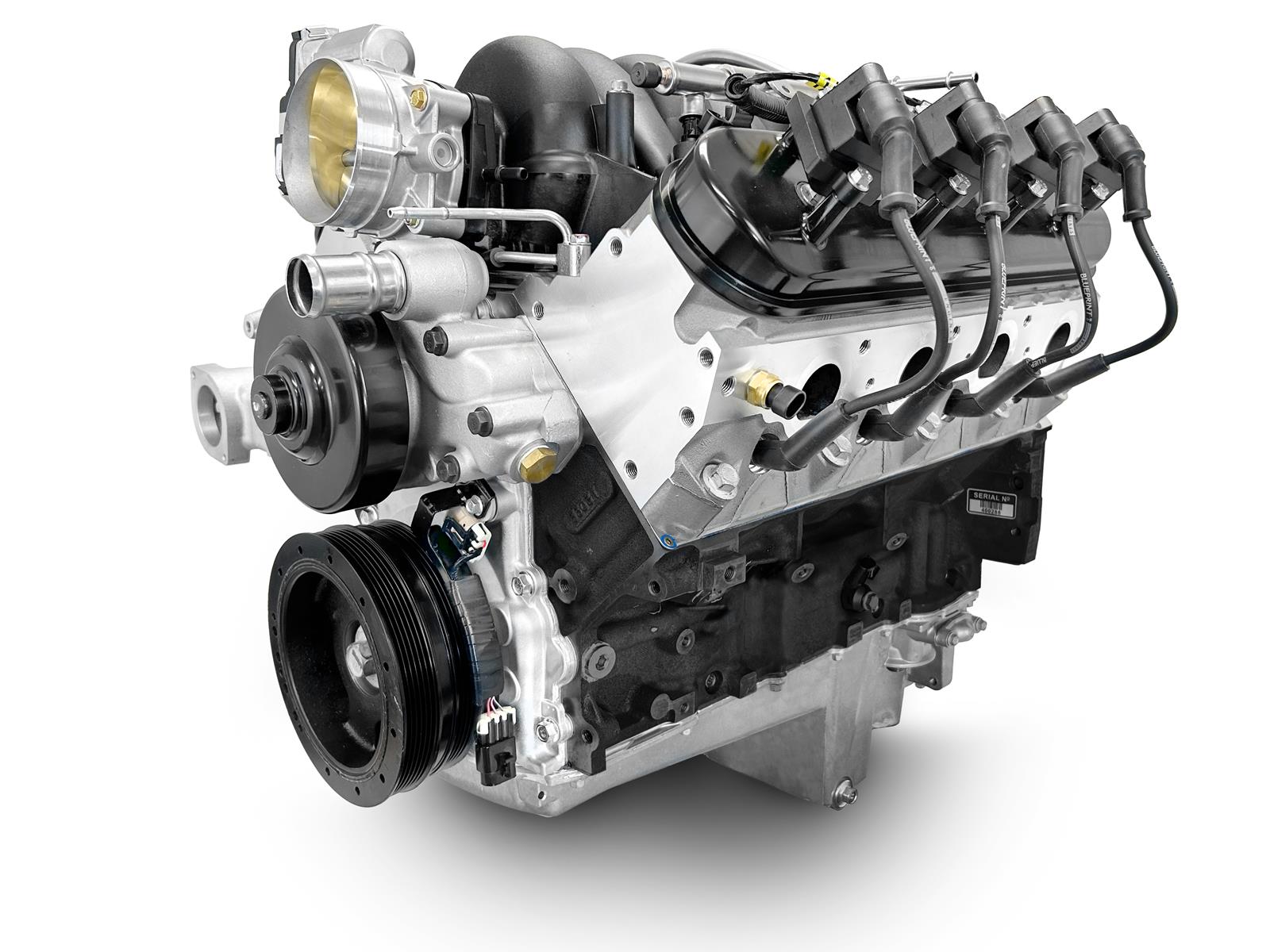 BluePrint Engines Pro Series Chevy LS 376 C.I.D. 530 HP EFI Base Dressed Long Block Crate PSLS3763CTF Engine Complete Assembly Iron c.i. GM style proseries dressed engine with efi -. incl. 30 month / 50,000