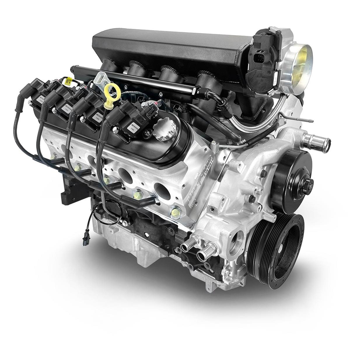 BluePrint Engines Pro Series Chevy LS 376 C.I.D. 530 HP EFI Base Dressed Long Block Crate PSLS3765CTF Engine, Fully Block, GM 546 HP, 469 Ft Lbs Tq, Internal Engine Balance. Harness, ECU, Each