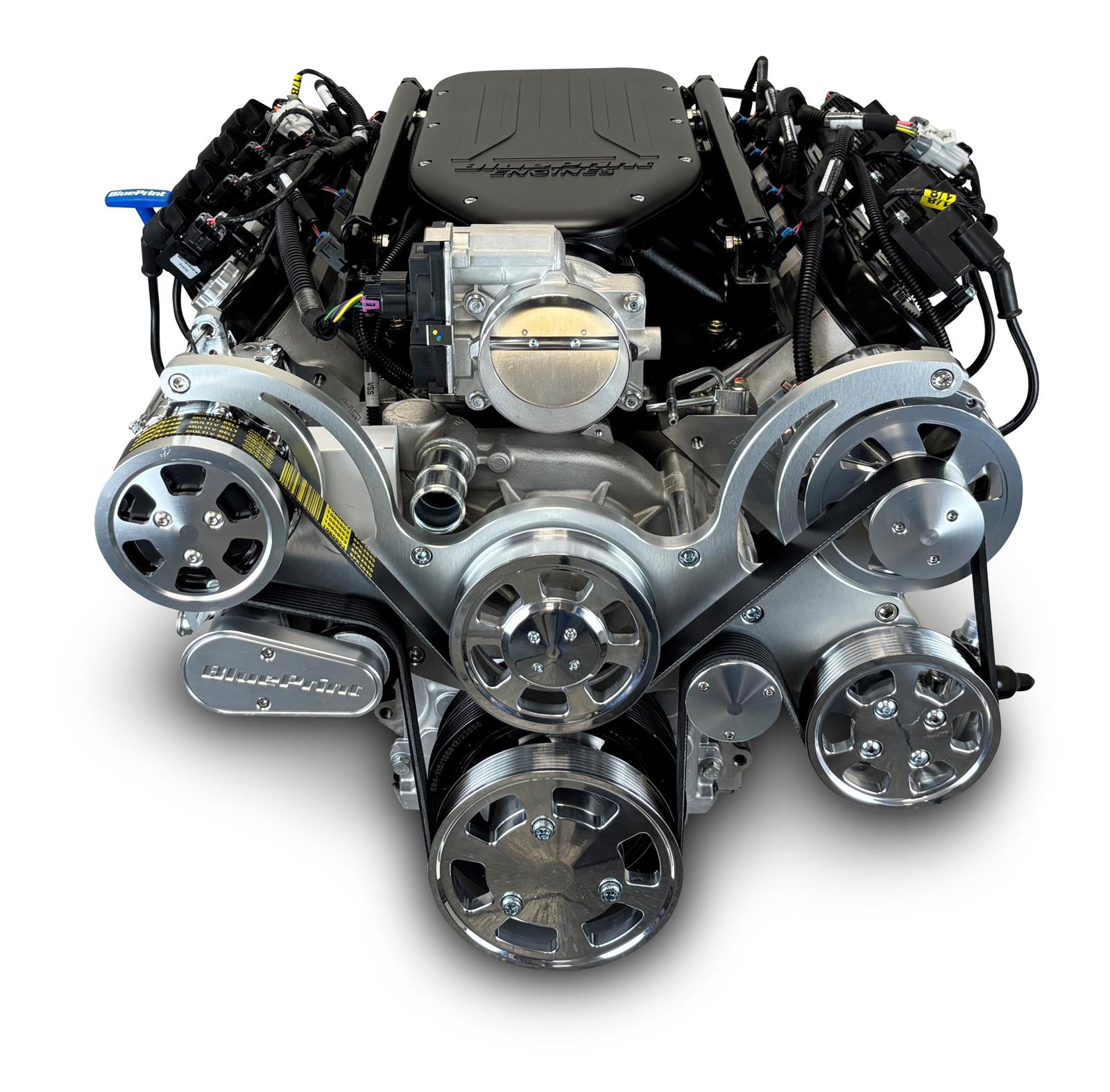 BluePrint Engines Pro Series Chevy 427 C.I.D. 605 HP Dressed Stroker Long Block Crate PSLS4278CTFK Engine, Stroker, GM LS Compatible Engine, Deluxe Dressed, Fuel Injected, with Polished Pulley Kit, Chevy, Each