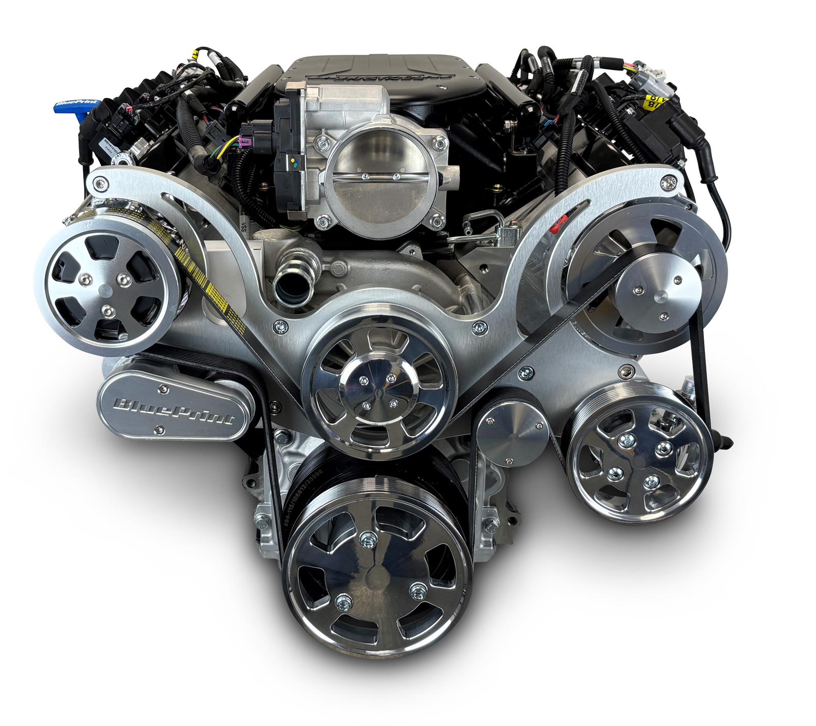 BluePrint Engines Pro Series Chevy 427 C.I.D. 605 HP Dressed Stroker Long Block Crate PSLS4278CTFK Engine, Stroker, GM LS Compatible Engine, Deluxe Dressed, Fuel Injected, with Polished Pulley Kit, Chevy, Each thumbnail 2