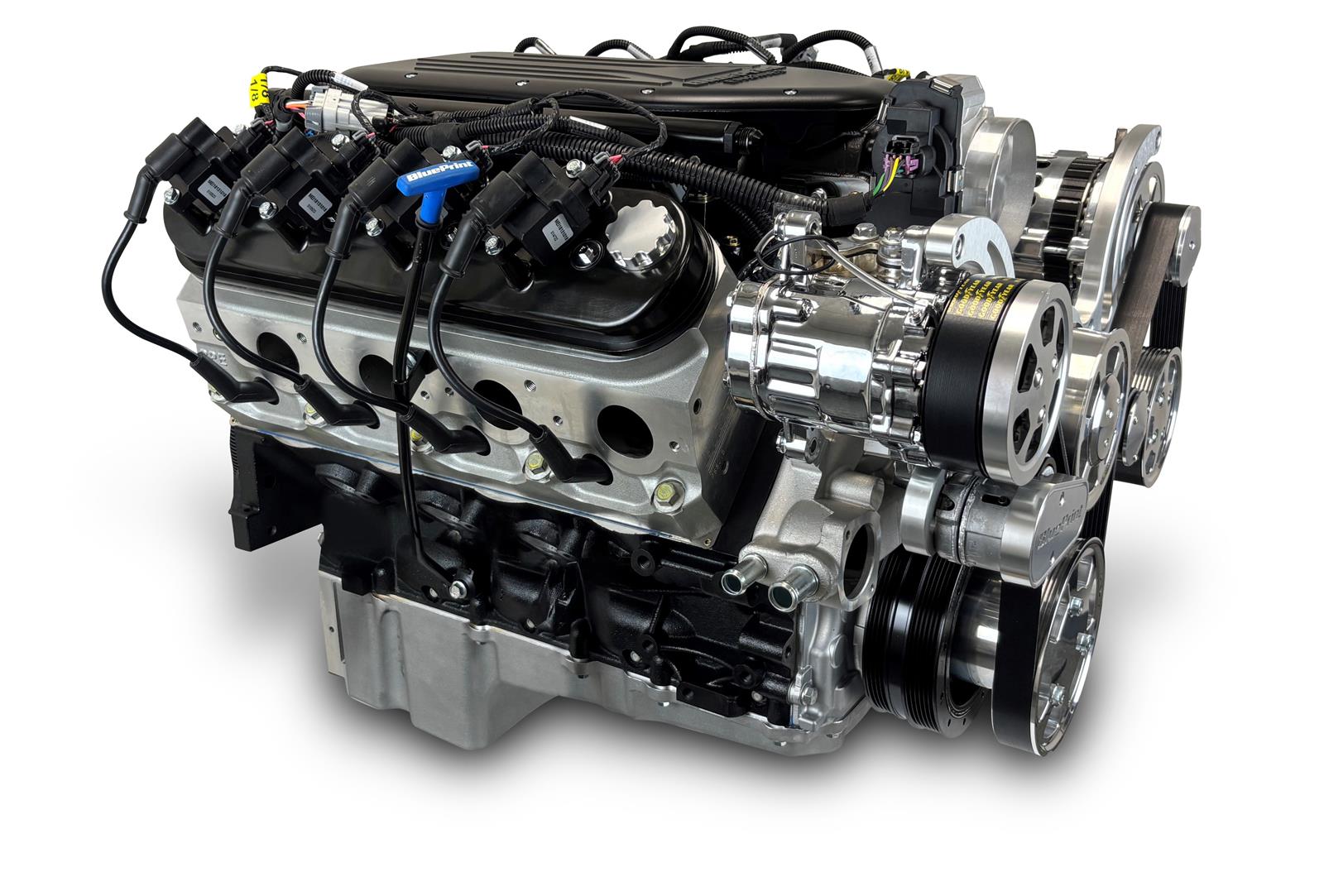 BluePrint Engines Pro Series Chevy 427 C.I.D. 605 HP Dressed Stroker Long Block Crate PSLS4278CTFK Engine, Stroker, GM LS Compatible Engine, Deluxe Dressed, Fuel Injected, with Polished Pulley Kit, Chevy, Each thumbnail 6
