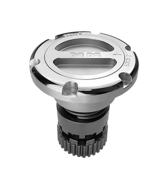 Mile Marker Supreme Locking Hubs 549 Hubs, Manual, Supreme, Stainless Steel, Polished, Ford, Pair thumbnail 3